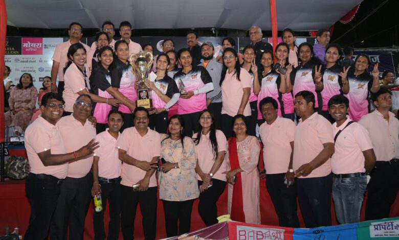 एपीएल-4 में महिलाओं की क्रिकेट स्पर्धा में राधारानी चैलेंजर्स बनी विजेता 1 APL 4 23 APRIL
