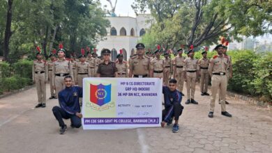 बड़वानी। कैडेट्स ने 76 वॉ,एनसीसी दिवस पौधारोपण एवं मार्च पास्ट कर मनाया 5 5 2