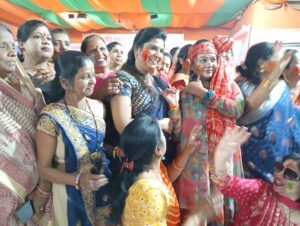 भारतीय जनता पार्टी महिला मोर्चा इंदौर महानगर द्वारा मनाया गया फाग उत्सव 3 IMG 20250304 134218