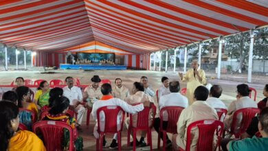 अन्नपूर्णा मंदिर के मैदान में कल से होने वाली पं. प्रभुजी नागर की भागवत के लिए भव्य पांडाल बनकर तैयार 9 IMG 20251104 WA0036